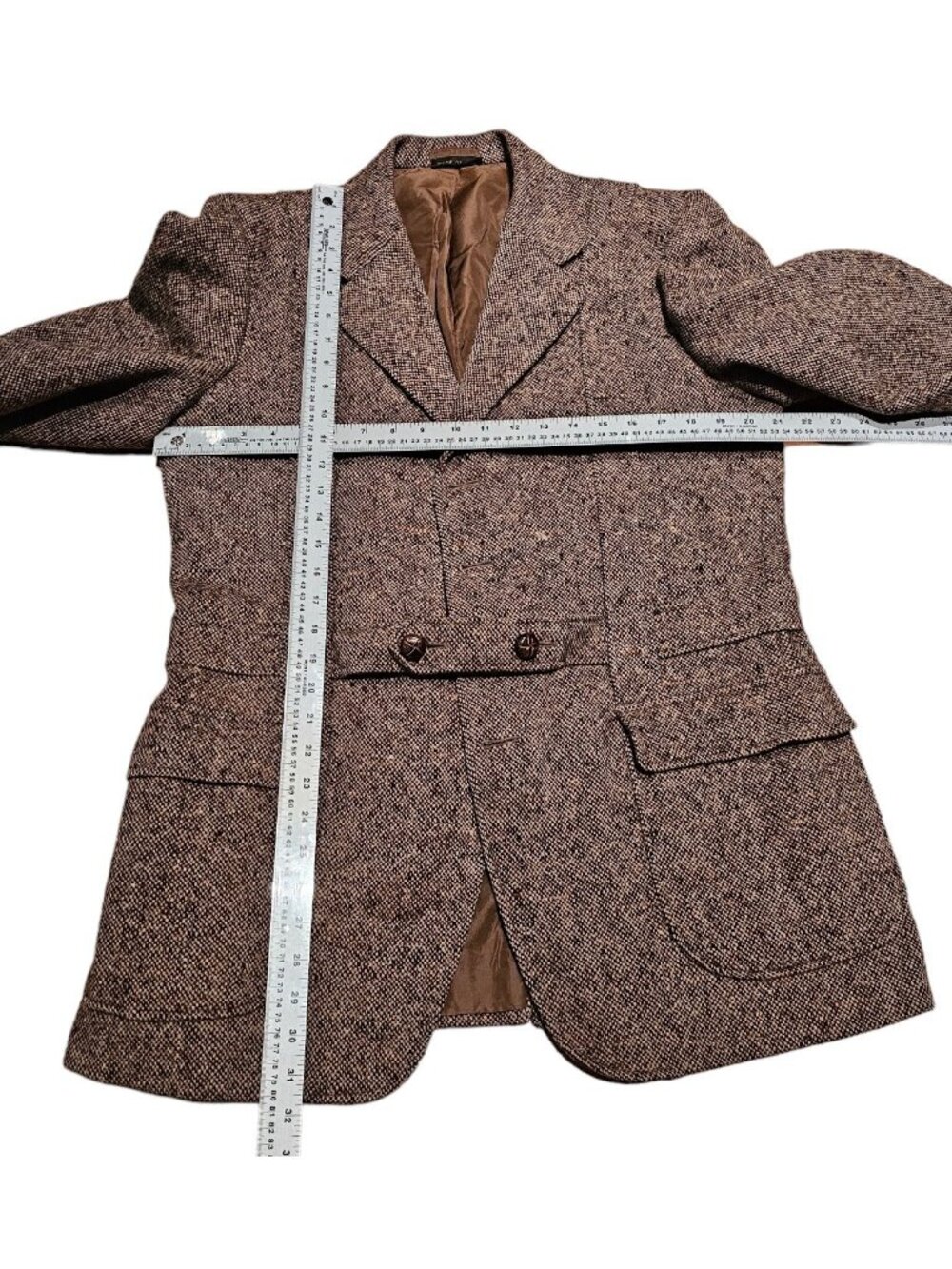 Meyers Belted Whipcord Wool Shooting Jacket 43L Brown